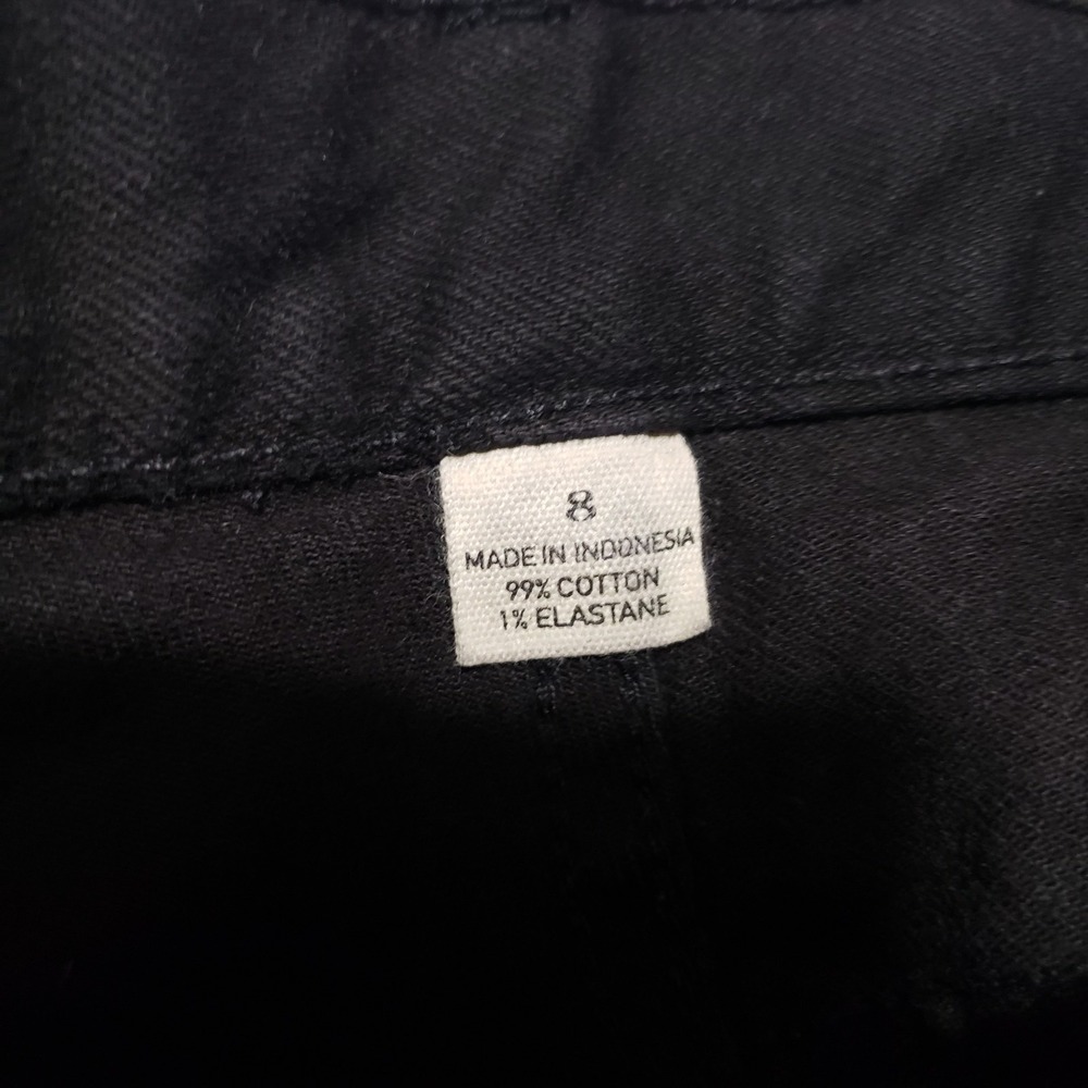 American Living Capri Jeans Womens 8 Black Dark Wash Mid Rise Button‎ Fly 30W - Picture 5 of 12